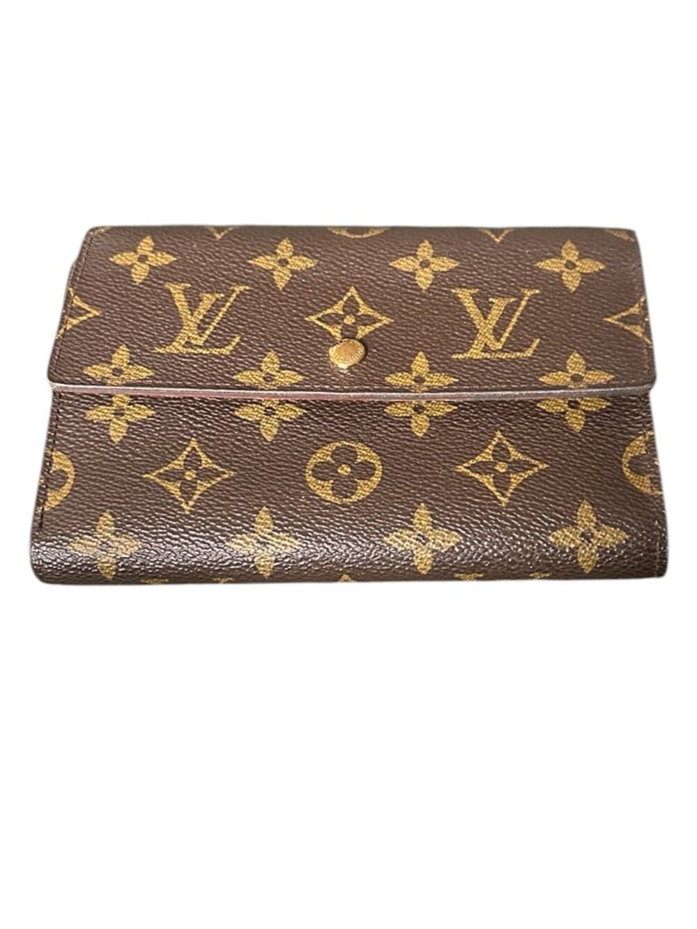 Authentic Vintage Louis Vuitton Brown Monogram Trifold Wallet